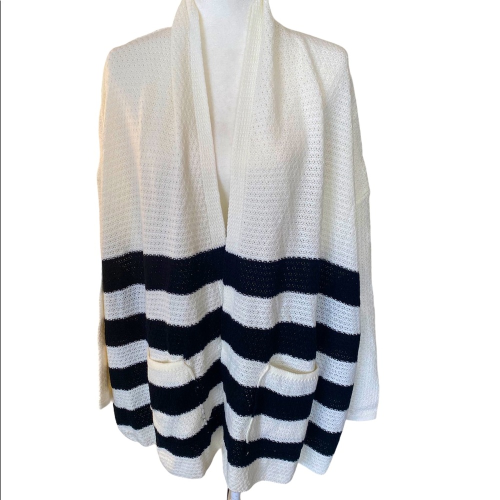 dee elle Open Stripe Cardigan Size Large